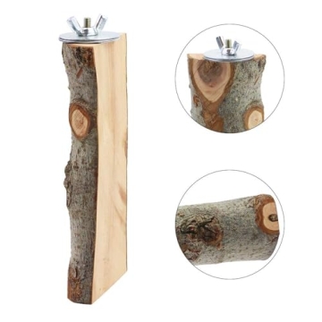 BILLIOTEAM Natural Wood Bird Perch for Small Birds