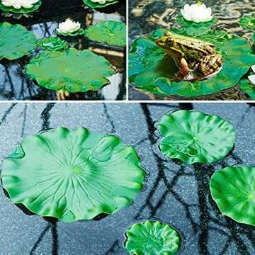 12Pcs Artificial Floating Lotus Leaves for Ponds