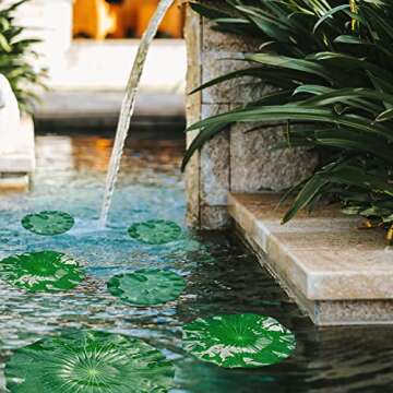 12Pcs Artificial Floating Lotus Leaves for Ponds