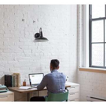 KAYYELAMP 3 Lamps Battery Run 55 Lumens LED Wall Lighting Remote Control Dimmable Black Metal Wall Sconces Retro Style Light Fixture for Loft-Easy to Install，Battery Not Included