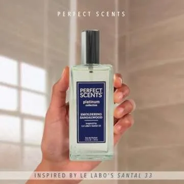 Perfect Scents Fragrances | Inspired by Le Labo’s Santal 33 | Platinum Collection | Smoldering Sandalwood | Unisex Eau de Parfum | Vegan, Paraben & Phthalate Free | Never Tested on Animals | 3.4 Fl Oz