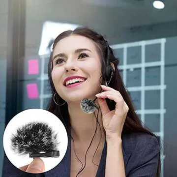 6 Pack Lavalier Microphones Windscreen, DaKuan 0.2/0.4 Inch Lapel Furry Microphone Muff, Mini Windproof Wind Screen for Most Lavalier Microphones (0.2inch, Black/Gray)