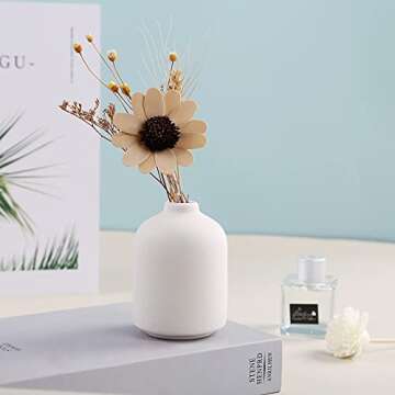 Ceramic Vase for Home Decor,Ceramic Vase, Dried Flower Vase, Living Room Decoration, Flower Arrangem...