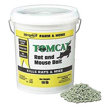 Motomco 008-32345 Tomcat Rat and Mouse Bait Pellet, 10 lb - Effective Rodent Control