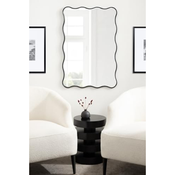 Kate and Laurel Viona Mirror, Elegant Wavy Design for Any Room