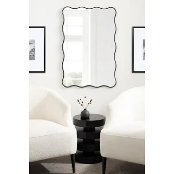 Kate and Laurel Viona Mirror, Elegant Wavy Design for Any Room