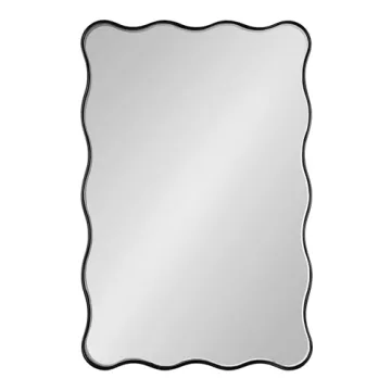 Kate and Laurel Viona Mirror, Elegant Wavy Design for Any Room