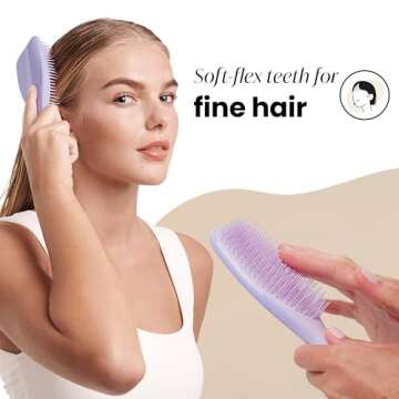 Tangle Teezer Ultimate Detangler Brush, Dry & Wet Hair Brush, Reduces Breakage for Color-Treated, Fine, & Fragile Hair Types, Hypnotic Heather