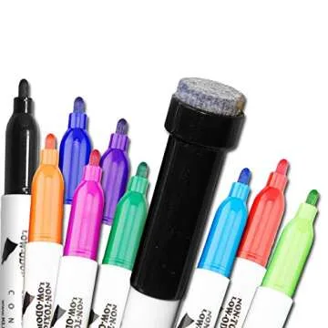 Kleenslate Concepts Multi-Color Dry Erase Markers with Caps