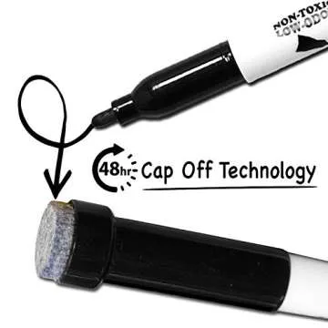 Kleenslate Concepts Multi-Color Dry Erase Markers with Caps