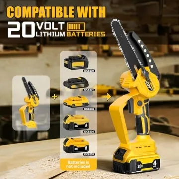 20V MAX Cordless Mini Chainsaw Lightweight Safe Efficient