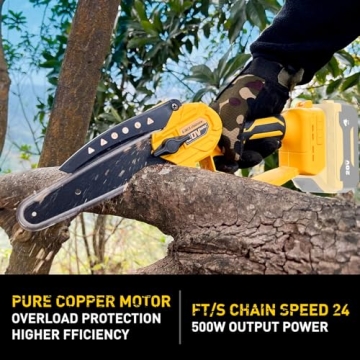 20V MAX Cordless Mini Chainsaw Lightweight Safe Efficient