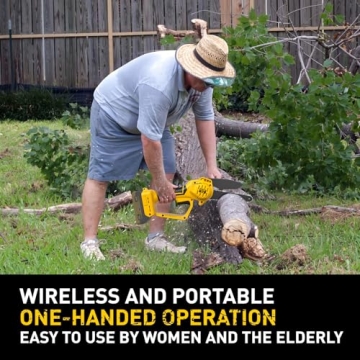 20V MAX Cordless Mini Chainsaw Lightweight Safe Efficient