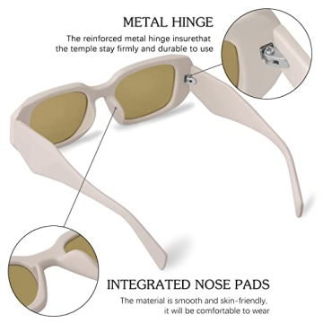 Stylish Rectangle Sunglasses for Women with UV Protection