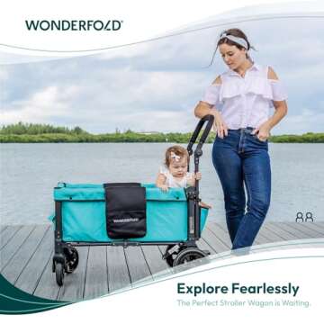 WONDERFOLD W1 Stroller Wagon - Versatile 2 Seater with Canopy