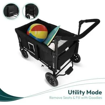 WONDERFOLD W1 Stroller Wagon - Versatile 2 Seater with Canopy