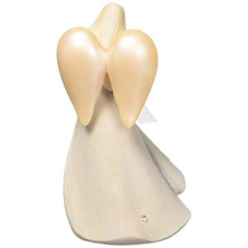 Foundations Birthday Angel Stone Resin Figurine, 7.5”