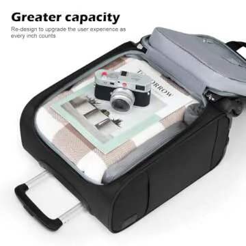 Coolife Underseat Carry On Luggage Softside Lightweight Rolling Travel Bag Spinner Suitcase