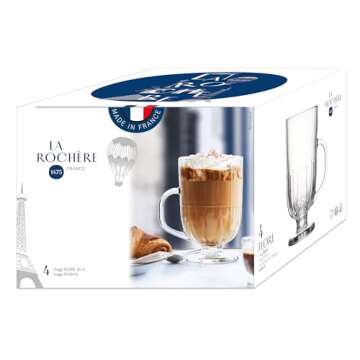 La Rochere Flore 10 oz. Coffee Mug, Set 4