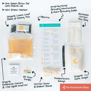 Organic Kombucha Starter Kit for Home Brewing