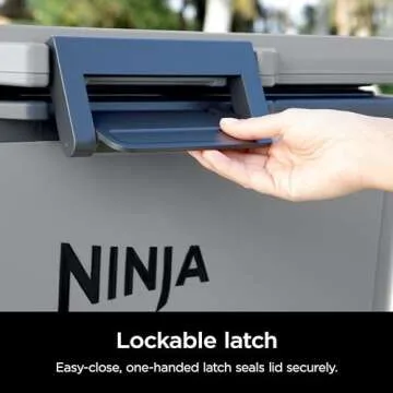 Ninja FB131GY FrostVault 30qt Hard Cooler with Dry Zone, Integrated Fridge-Temp Dry Storage Drawer, Premium Heavy-Duty Insulated Cooler, Keeps Ice for Days, Slate Gray