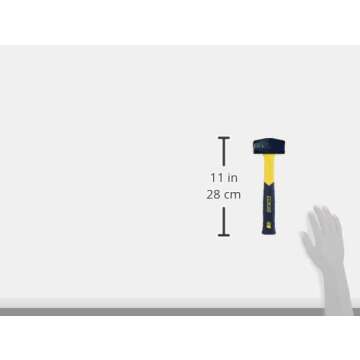 ESTWING Sure Strike Drilling/Crack Hammer - 2-Pound Sledge with Fiberglass Handle & No-Slip Cushion Grip - MRF2LB