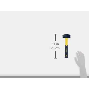 ESTWING Sure Strike Drilling/Crack Hammer - 2-Pound Sledge with Fiberglass Handle & No-Slip Cushion Grip - MRF2LB