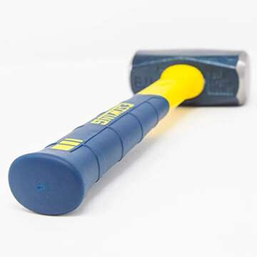 ESTWING Sure Strike Drilling/Crack Hammer - 2-Pound Sledge with Fiberglass Handle & No-Slip Cushion Grip - MRF2LB