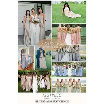 Bridesmaid Dresses for Women, Convertible Sleeve V-Neck Floor Length Prom Wrap Maxi Convertible Long Dress Grey