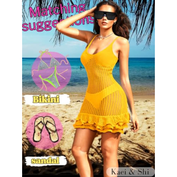 Kaei&Shi Crochet Beach Cover Up for Stylish Beach Days