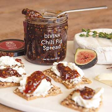 Divina Chili Fig Spread Jam for Appetizers and More