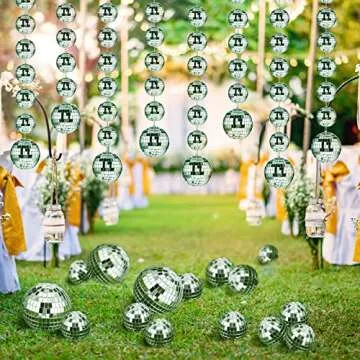 Sumind 8 Packs 4.9 ft Disco Ball Party Decorations Mini Disco Ball Ornaments Silver Hanging Ball Reflective Mirror Ball for Christmas Wedding 70s Dance Music Birthday Party Supplies(2 Inch, 3 Inch)