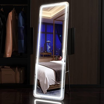 LVZORY 63" Full Length Mirror with Touch Control Lighting