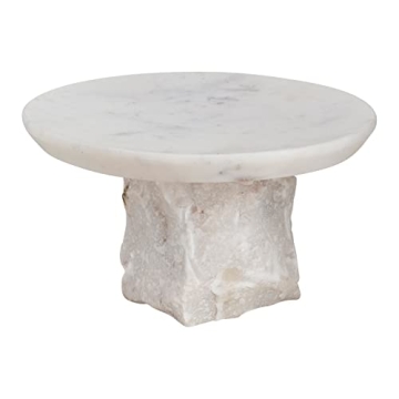 Stylish Bloomingville Round Marble Cutting Board with Pedestal