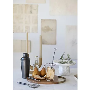 Stylish Bloomingville Round Marble Cutting Board with Pedestal