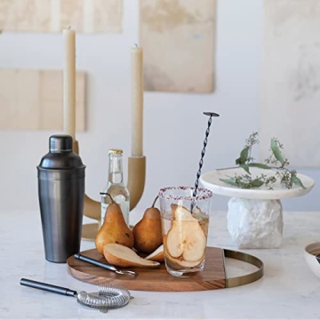 Stylish Bloomingville Round Marble Cutting Board with Pedestal