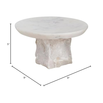 Stylish Bloomingville Round Marble Cutting Board with Pedestal
