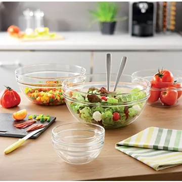 Luminarc Glass 10-Piece Set Stackable Bowl Set,Clear