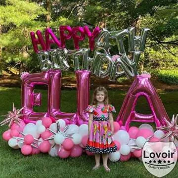 Lovoir 40 Inch Hot Pink Letter O Balloon for Celebrations