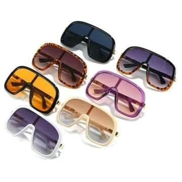 mincl Oversized Pilot Sunglasses for Women - Trendy UV Protection