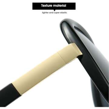 mincl Oversized Pilot Sunglasses for Women - Trendy UV Protection