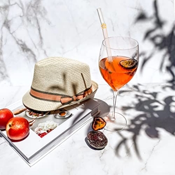 Reusable Floral Glass Straws for Stylish Sipping