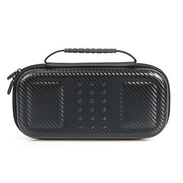 Amazon Basics Carrying Case for Nintendo Switch Console and Accessories - 10.31 x 2.36 x 5.24 inches, Black
