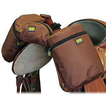 TrailMax Horn Saddle Bag & Pommel Pocket Saddle Bag Combo; Horn & Pommel Saddle Bag Combo for Horses...
