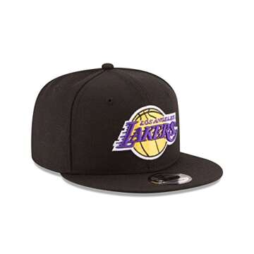 NBA Los Angeles Lakers Men's 9Fifty Team Color Basic Snapback Cap, One Size, Black