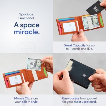 TRAVANDO Slim Wallet with RFID Protection and Money Clip