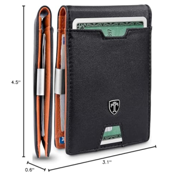 TRAVANDO Slim Wallet with RFID Protection and Money Clip