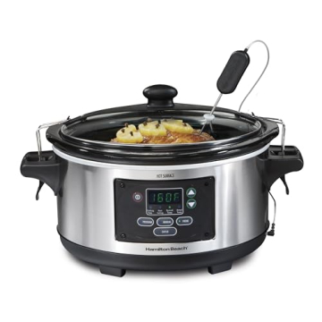 Hamilton Beach 6 Quart Digital Slow Cooker - Ideal for Meal Prep