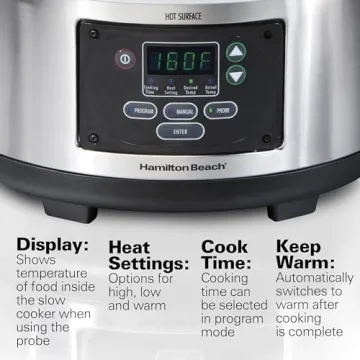 Hamilton Beach 6 Quart Digital Slow Cooker - Ideal for Meal Prep