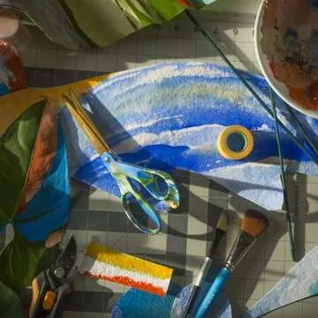 Fiskars Premier Designer 8" Scissors, Adult Scissors All Purpose with Stainless Steel Blades for Off...